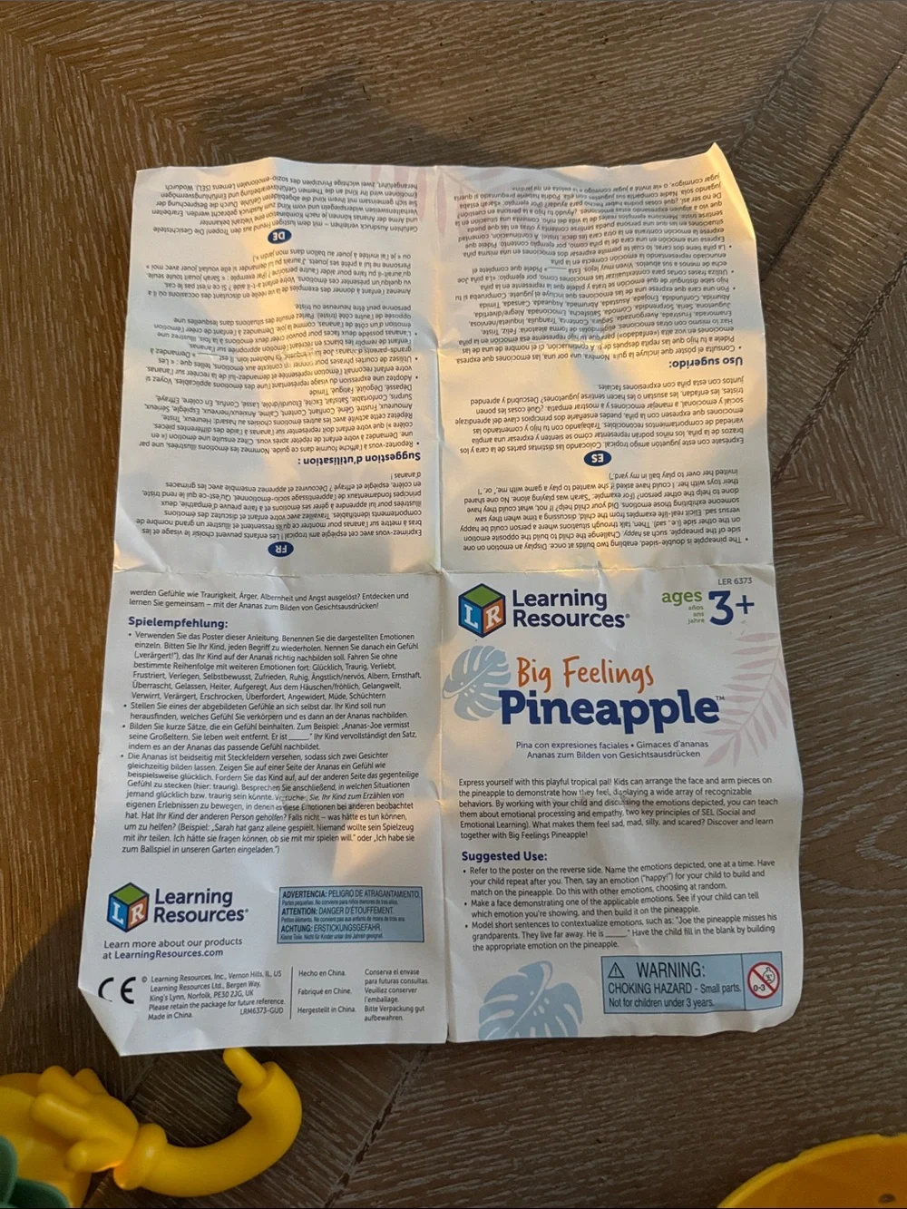 Learning Resources Pineapple Feelings Fine Motor Toy – Incomplete